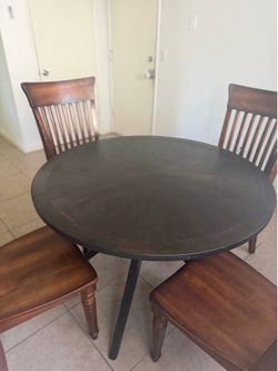 Wood Dining table 4 chairs