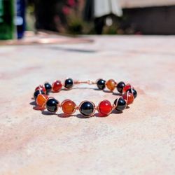 Handmade Beaded Crystal Wire Bracelet
