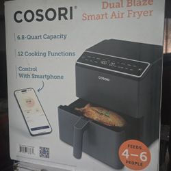 COSORI Dual Blaze 6.8qt Ceramic Coating Smart Air Fryer - Dark Gray