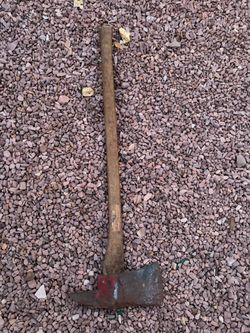 Vintage Fire Axe with Wooden Handle