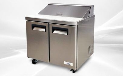 NSF Sandwich Prep Table 36 Ins Refrigerator SCL2-36-E-HC