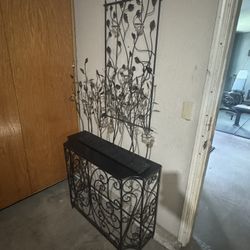 2- Vintage Metal Floral Decorative Sculptures For $45