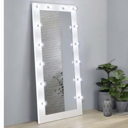 White Hollywood Style 14 Clear Bulbs Included 71 Inches Tall Brand New In Box Firm Price $280