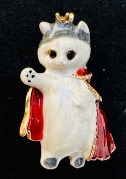 Whimsical “Medieval Knight” Cat Pin/Brooch -WEAR YOUR STORY