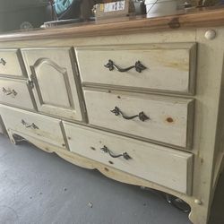 Antique Dresser - Beige With Or Without Mirror