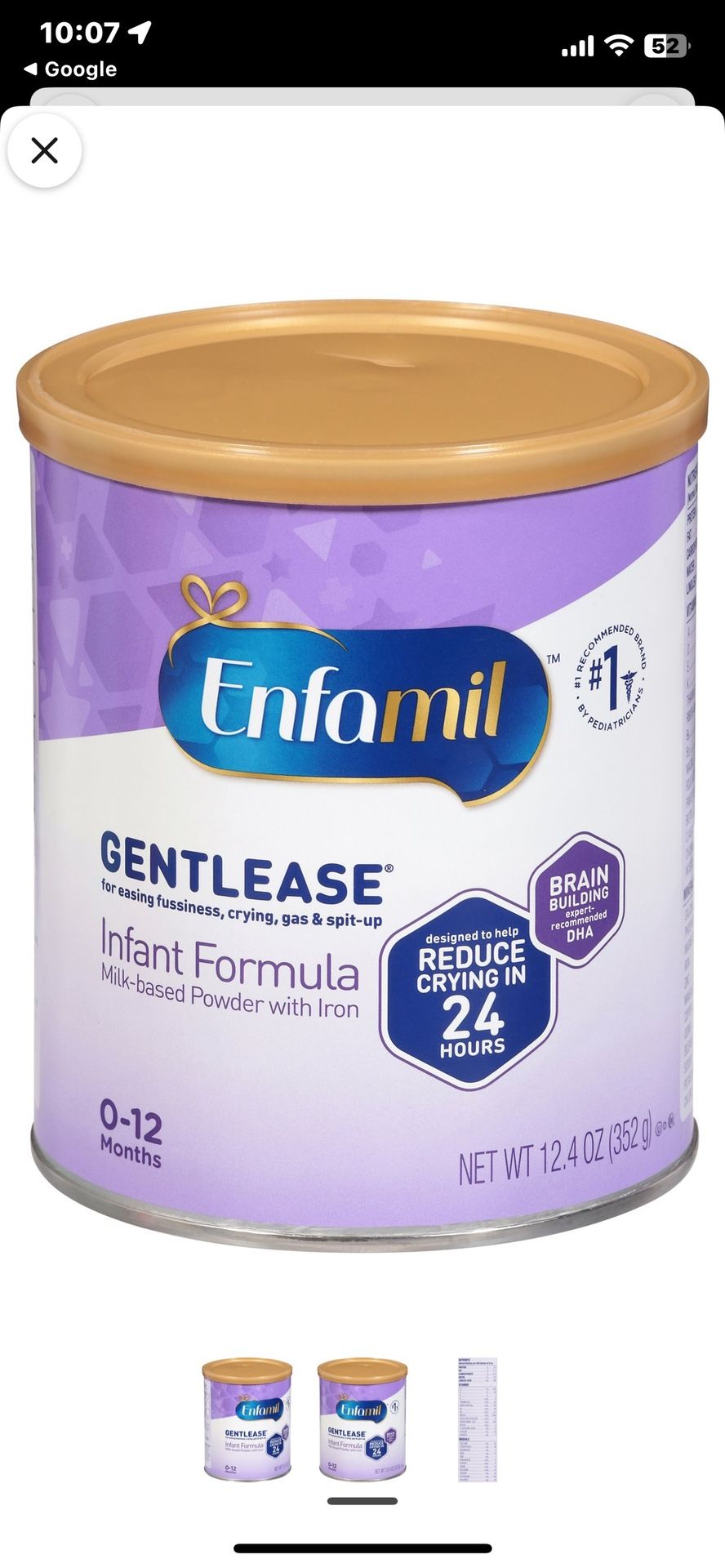 Fórmula Infantil 0-12 Month