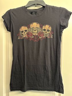 Skull - Hear no evil, See no evil, Speak no evil T-shirt - Medium