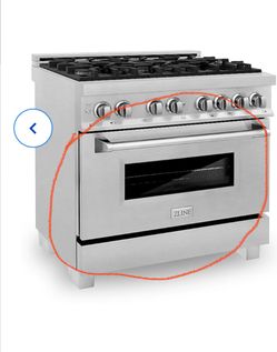 Zline 36” Front Oven Door Only And Bottom Piece