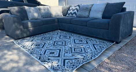 Charcoal Gray Sectional Sofa – Free Delivery! 🚚