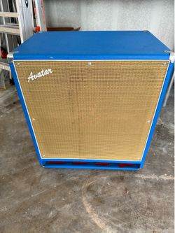 Avatar 2x10 Bass Cab in Blue Tolex w/Wheat Grill