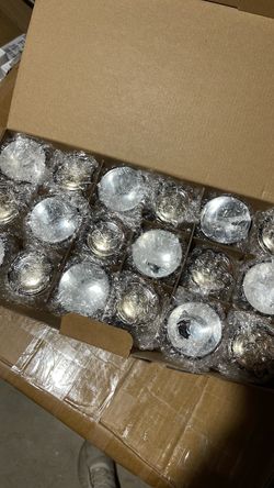 18pcs golden candle holders