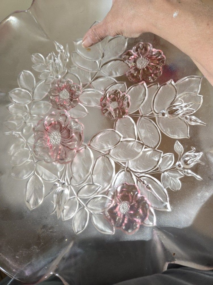 Walther Crystal Glass Platter 17 Inches