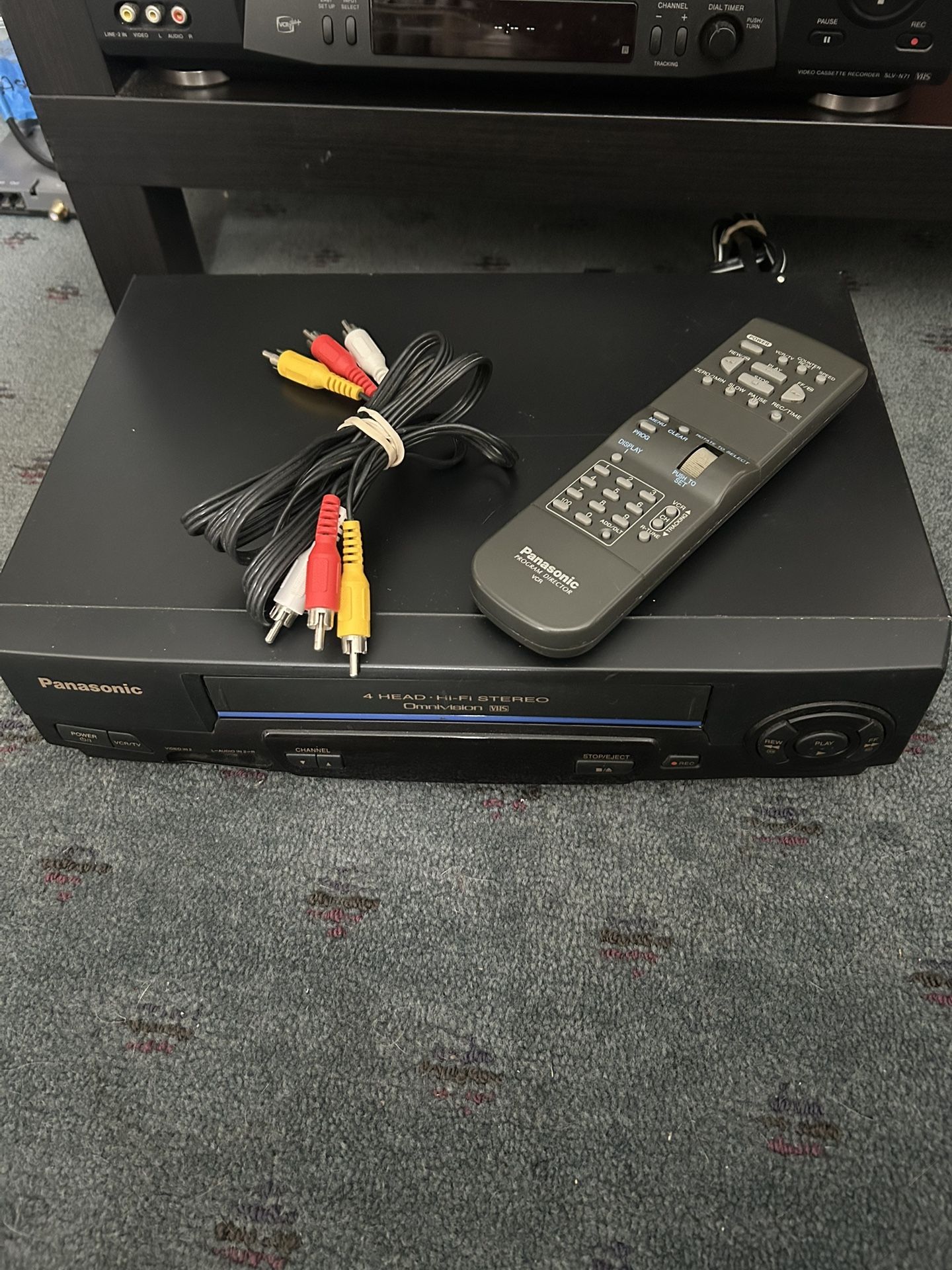Panasonic VCR PV-V4521 Blue Line Omnivision 4-Head with REMOTE Tested & Working VHS tape player