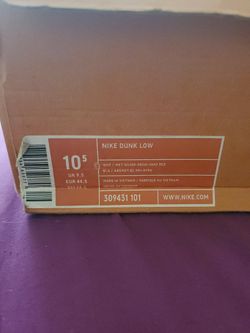 Nike Dunk Low Metallic Silver Varsity Red Sz 10.5