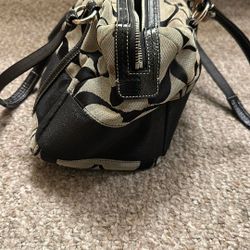 Black  and Gray Coach Bag