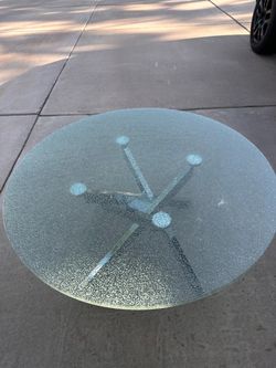 Unique Glass Coffee Table- crackled glass look