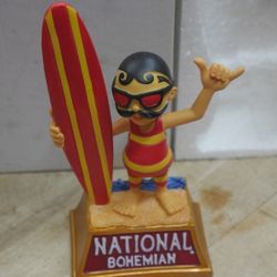 NATIONAL BOHEMIAN NATTY BOH BEER BOBBLE HEAD STATUE 232 OF 500 COLLECTIBLE. VERY GOOD CONDITION COLLECTIBLE. 