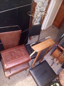 Three vintage butler chairs