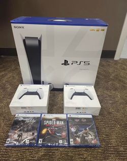 Brand New Console Disc Version 3 Games + 2 Controller Bundle