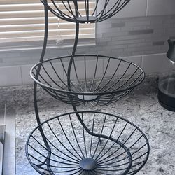Tall Tiered Fruit Basket Stand