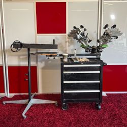 Riley Hopkins 4-Color Manual Screen Printing Setup