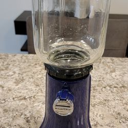 KitchenAid Blue Coffee Grinder Retro Glass Globe Kitchen Aid
