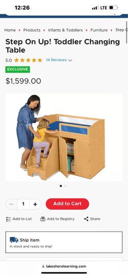 LAKESHORE baby changing crib
