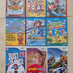 Video Game Lot Nintendo Wii, Wii U, XBOX And PS4