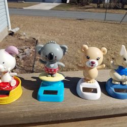 Lot Of 4 Animal Solar Dancers