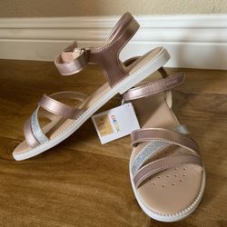  Geox Big Girl’s Karly Leather Slingback Sandals – US Big Kid 5.5