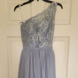 Size 2- Dusty Blue Bridesmaid/formal Dress