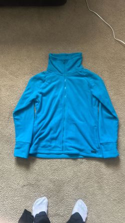 Calvin Klein Fleece Zip-Up Jacket – Size XL, Teal – Unisex Fit