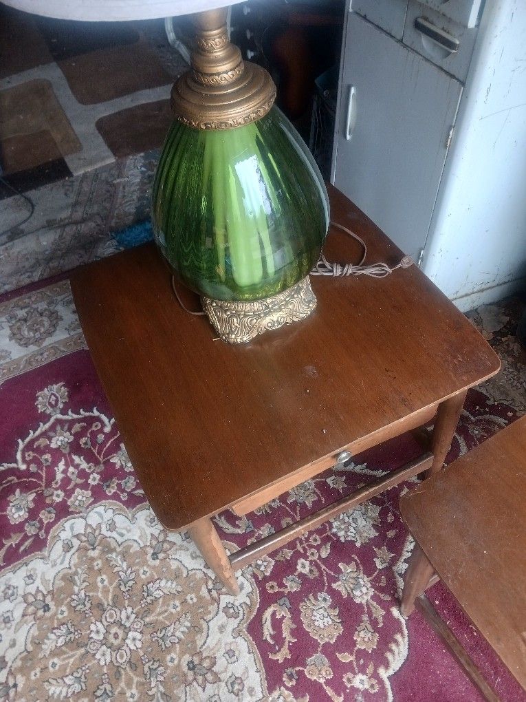 Mid-century Green Lamp