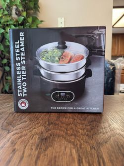 Stainless Steel Two Tier Steamer by Chef’s Counter