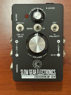 Slow Gear Electronics Stereo Headphone Amplifier Guitar Pedal