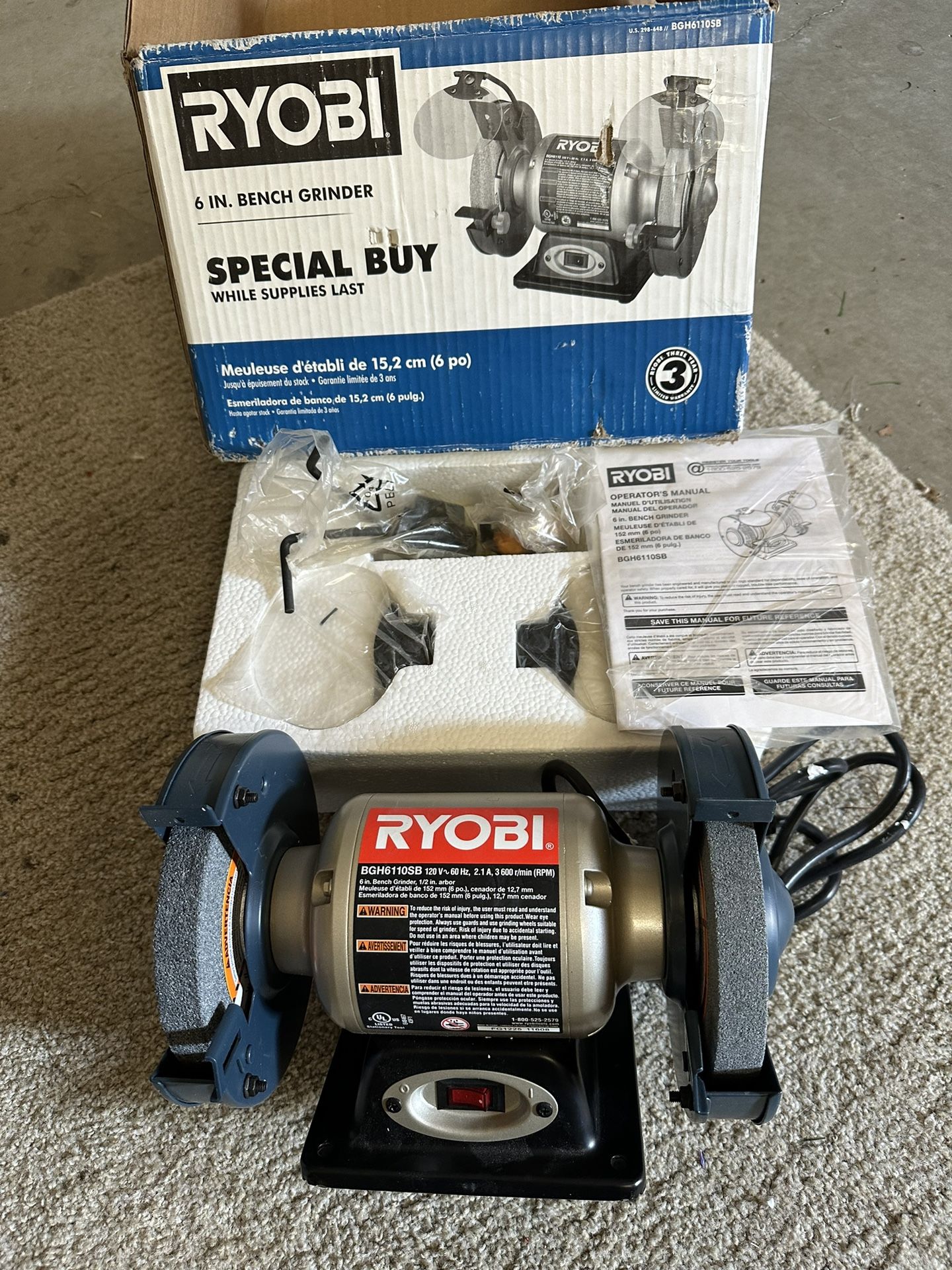 Ryobi 6inch Bench Grinder for Sale in Quartz Hill, CA OfferUp