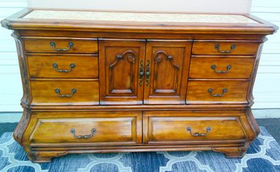 AICO by Michael Amini - Big 10 Drawer Solid Wood Dresser - Delivered