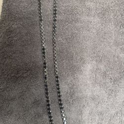 🖤 24” Black Diamond Tennis Chain: Bold by Design