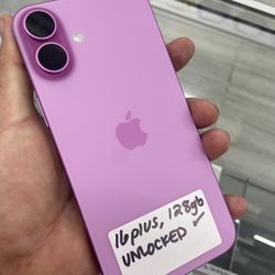 Pink iPhone 16 Plus Unlocked. Cash Or $50 Down W Approval 