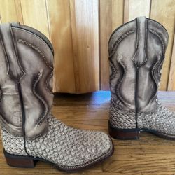 Men Dan Post Basketweave Cowboy Boots