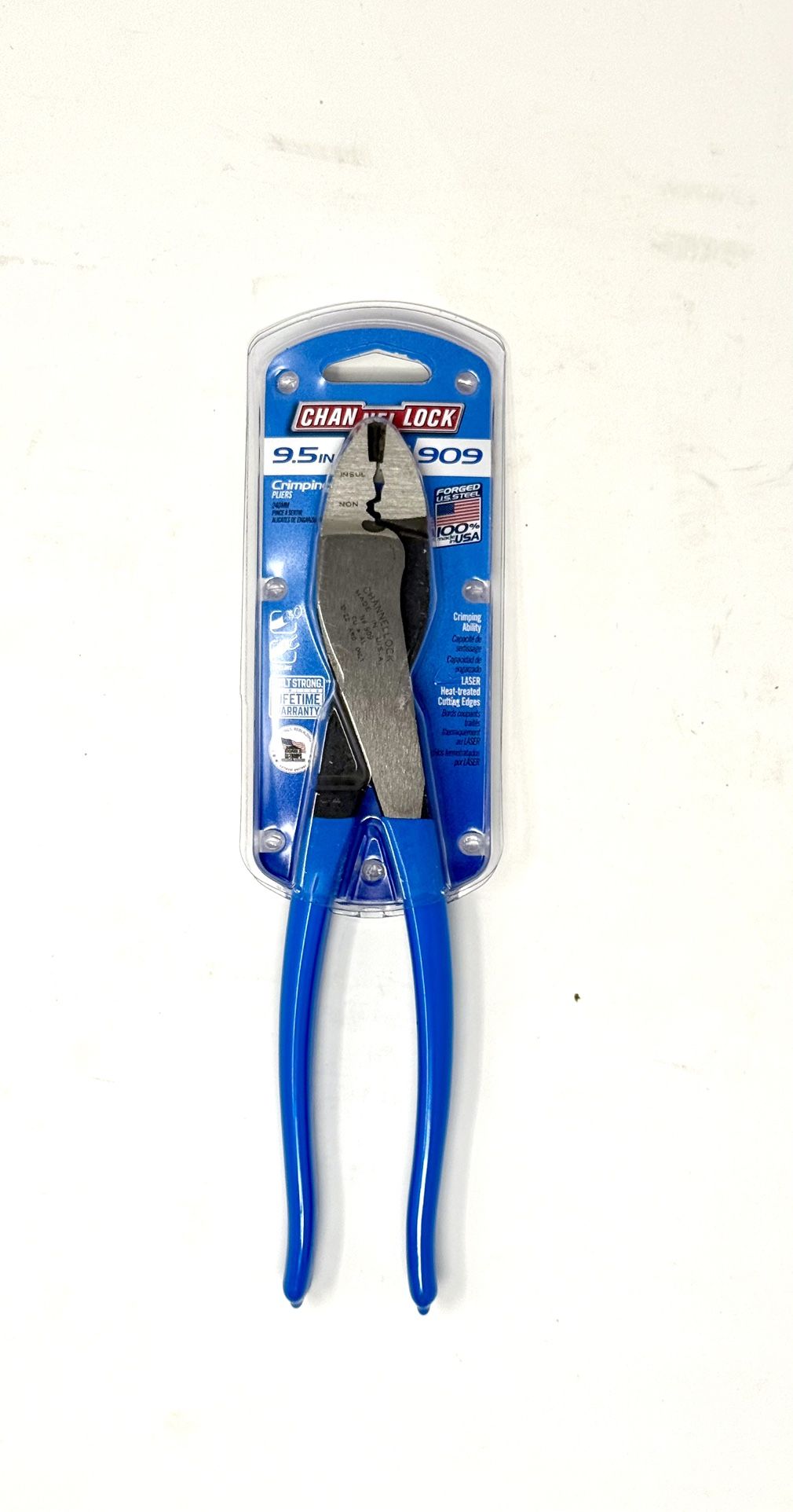 Channellock 909 - 9.5" Electrical Hand Crimper & Cutting Pliers Tool - 10-22 AWG 