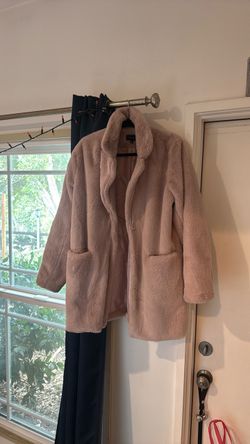 Pink Faux Fur Teddy Coat
