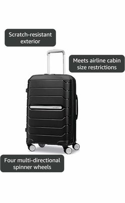Samsonite Freeform Large Checked Luggage with Dual 360° NEW IN BOX — BLACK; LARGE Size Spinner Wheels - TSA Lock, Airline-Approved - Lightweight Dura