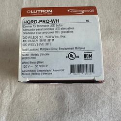 Lutron Homeworks QS HQRD-PRO-WH 250W LED, 400VA MLV, 500W ELV
