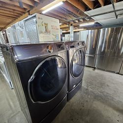 Blow Out Sale Store Full Of Nice Refurbished Reconditioned Certified Washer Dryer Refrigerator Oven Stove Stackable Free Warranty Samsung GE WHIRLPOOL