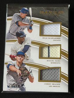 Corey Seager/Schwarber relic rookie