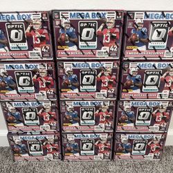 2023 Panini Donruss Optic NFL Football Trading Cards Mega Box (TARGET) NEW/SEALED x12