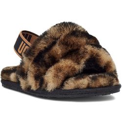 UGG Unisex-Child T Fluff Yeah Slide Panther Print Slipper toddler size 