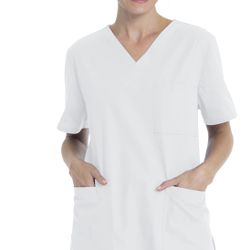 White Scrub star Scrub Top Size 3xl