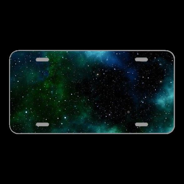 Licence Plate Novelty Car Front Galaxy Space Universe Astronautics